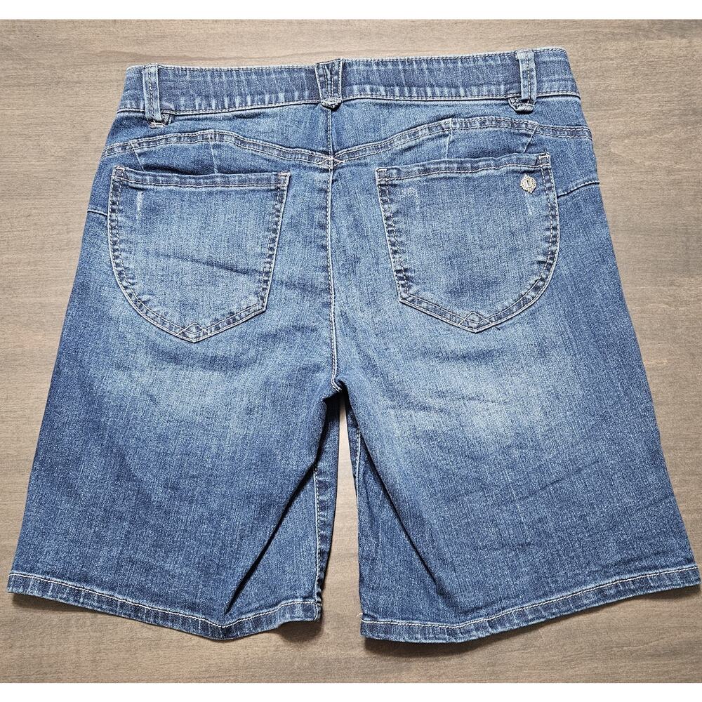 Democracy Women’s Ab Solution Denim Shorts Size 8 Medium Wash Stretch Casual - Picture 2 of 7